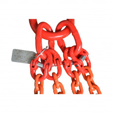 4 Leg Chain Sling w/Self-Locking Hooks 1/2" x 6' Grade 80, 11600lb WL
