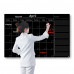 Floating Glass Calendar Blackboard - 35 x 47 - Magnetic - Black