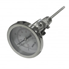 Bimetal Thermometer 3 In. Dial 0 to 250 °F Adjustable Connection
