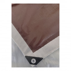 10 pcs Heavy Duty Poly Tarp 9' x 12' Silver Brown 10 mil thickness