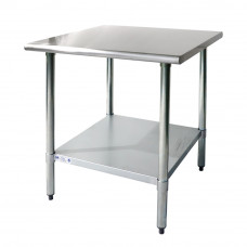 24" x 24" 18-Gauge 430  Stainless Steel Commercial Kitchen Work Table
