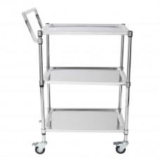 Stainless Steel Utility  Trolley 396Lbs Capacity 3 shelves