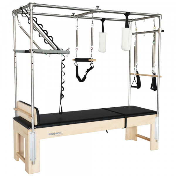 Pilates Reformer Wooden Maple Bed Gray