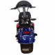 3000W Fat Tire Scooter With Backrest 60V 25Ah  Lithium Battery Max Speed 44Mileph Double Seat Electric Scooter For Adult, Blue