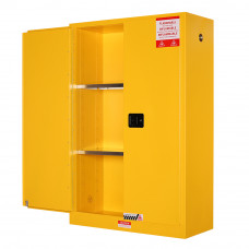 45 Gallons Flammable Storage Cabinets with 2 Shelves Manual Close Double Door 65
