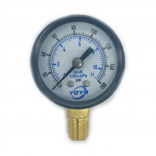 1.5 Inch Dry Pressure Gauge Bottom Connection 1/8"NPT 0-160PSI/BAR