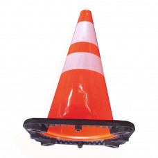 28'' Traffic Cone Heavier Black Base 14.2" x 14.2" 7 lbs