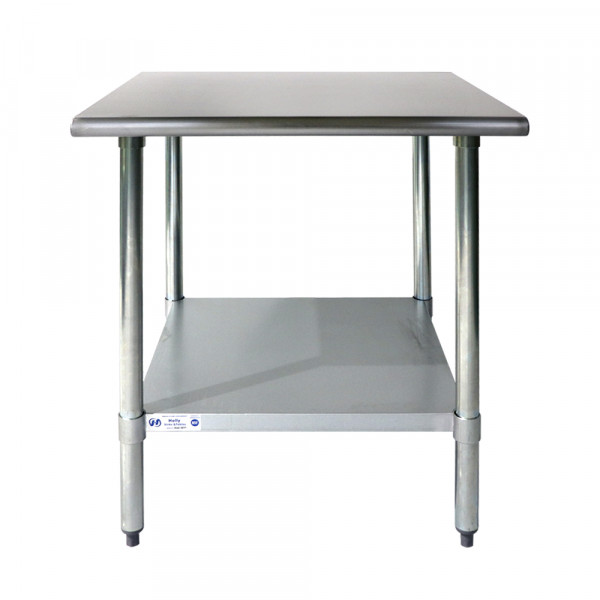 24" x 36" 18-Gauge 430 Stainless Steel Commercial Kitchen Work Table