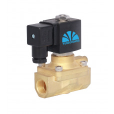 24VDC Brass High pressure Solenoid Valve, Normally Closed, 1/2" NPT Pipe Size