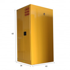 Flammable Cabinet 90 Gallon 65" x 43" x 34"  Manual Door