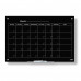 Glass Calendar Blackboard - 24" x 36" - Magnetic - Black