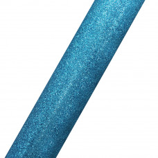 12" x 5yd Glitter Aqua Blue Waterproof Heat Transfer Vinyl Roll DG17