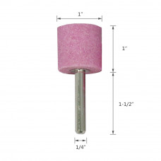 1" (D) x 1" (T) x 1/4" Shank (D), A38, Vitrified Aluminum Oxide Mounted Points,Type A, Grit 60, 3 Pcs, Made In Taiwan