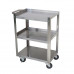 430 Stainless Steel 3 Shelf Utility Cart - 24" x 16" x 33"