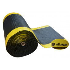 Anti-fatigue Mat Diamond Plate 4 ft x60 ft Thick 1/2” Black Yellow