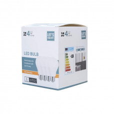 9W 4PCS Transparent LED Bulb E26 100-250V Dimmable Warm White 3000K A60