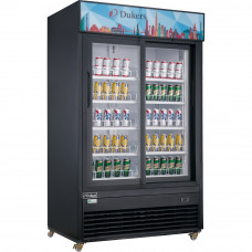 33.3 cu. ft. Commercial Glass Sliding 2-Door Merchandiser Refrigerator in Black