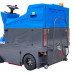 69" Industrial Ride On Floor Sweeper 39.6 Gal Dumpster Capacity 48V 100AH
