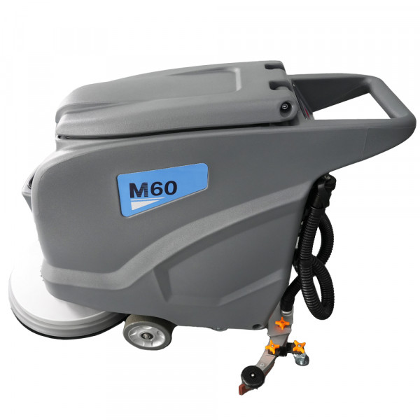 21" 14.6 Gallon Walk-Behind Floor Scrubber with 15.9 Gallon Recovery Tank 24V Battery Powered Automatic Floor Scrubber