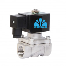110VAC Stainless steel Direct lifting Diaphragm Solenoid Valve, Normally Closed, 3/4" NPT Pipe Size
