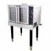 Bolton Tools Single Deck 7.2 cuft Commercial LP Natgas Convection Oven 54,000 BTU ETL 120V with Round Legs & Glass Doors