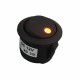 Orange Illuminated Round Rocker Switch SPST ON-OFF 16A/125V 10A/250V 3 Pin