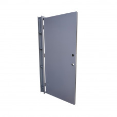 36 in. x 84 in. Fire-Rated Gray Right-Hand 120 min Flush Steel Prehung Commercial Door with Welded Frame