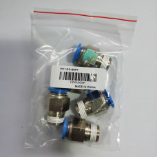 1/2'' Tube 3/8''NPT Male Straight Pneumatic Fitting 5PCS/PACKAGE
