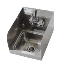 12" x 16" Wall Mounted Hand Sink with Gooseneck Faucet and Side Splash