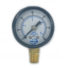 2.0 Inch Dry Pressure Gauge Bottom Connection 1/4"NPT 0-60PSI/BAR