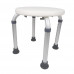 Round Shower Stool Bath Bench With Adjustable Height And Antislip Seat