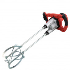 2500W 110V Double-Paddle Handheld Electric Concrete Cement Mixer Paint Mixer Putty Mixer, 6-Speed Adjustment Function Stirring Tool