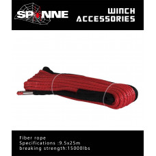 15000Lbs Synthetic Winch Line Cable Pulling Rope Red