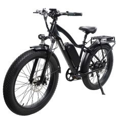 750W  All Terrain Fat Tire Electric Bicycle With 7-Speed Shift Gear Range 30miles Electric Bike For Adult Max Load 265LBS Mountain Bike