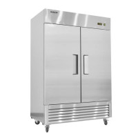 Bolton Tools 49 Cu.ft Double Solid Door Reach-In Commercial Refrigerator 54"W Cooler ETL Stainless Steel Restaurant Refrigerators DOE