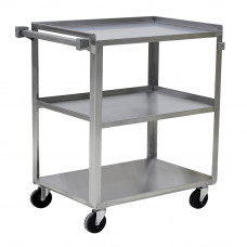 Stainless Steel Utility Cart 300 lbs Capacity 30 7/8"x18 5/8"x32 7/8"