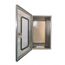 20 x 12 x 8 Inch 304 Stainless Steel Electrical Enclosure With Window