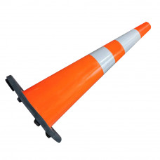 36" Traffic Cones with Reflective Collars 9.5lbs Black Base