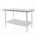 24" x 72" 18-Gauge 430 Stainless Steel Commercial Kitchen Work Table