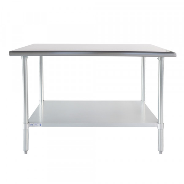 24" x 72" 18-Gauge 430 Stainless Steel Commercial Kitchen Work Table