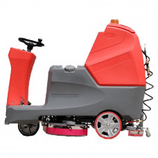 35" 200AH Battery Ride On Floor Scrubber 36Gal Recovery Capacity