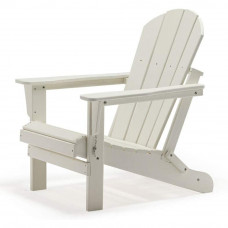 Polywood Adirondack Chair Poly Lumber Plastic Moonlight White Foldable