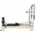 Commercial Pilates Wood Reformer With Tower Gray
