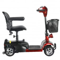 4 Wheel Mobility Scooter Long Drive Range Foldable Mobility Scooter For The Elderly and Adults Red