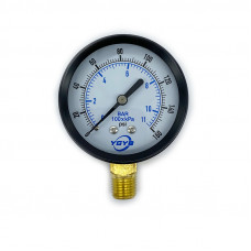 2.5 Inch Dry Pressure Gauge Bottom Connection 1/4"NPT 0-160PSI/BAR