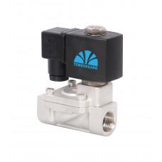 110VAC Stainless Steel Pilot Operated Diaphragm Solenoid Valve, Normally Closed, 1/2" NPT Pipe Size