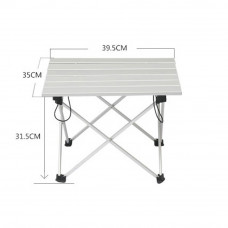 Ultralight Aluminum Folding Outdoor Camping Table 3 Size Small Silver(Clear Inventory）