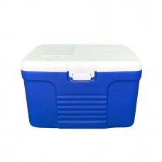 58Qt Portable Blue Ice Chest Cooler with Lid Expanded Polystyrene