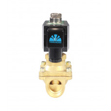 110VAC Brass Direct lifting Diaphragm Solenoid Valve, Normally Open, 1/2" NPT Pipe Size