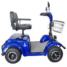 500W Heavy Duty Mobility Scooter 330 LB Load Capacity With Four Wheels For Adults & Seniors, Blue